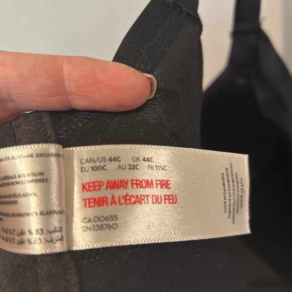 Beautiful black bra.  Gently worn   No dryer - Picture 2 of 3